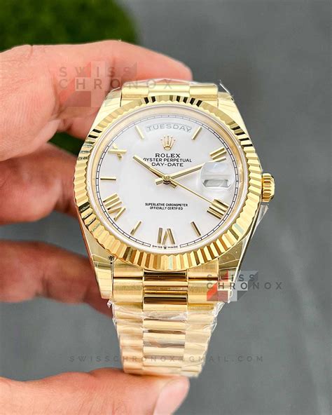 rolex day date 40 yellow gold used|Rolex Day-Date 40 price.